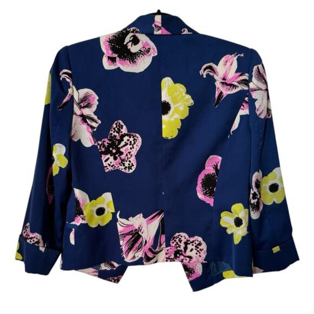 J. Crew Navy‎ and Pink Floral Blazer size 2 - Picture 4 of 6